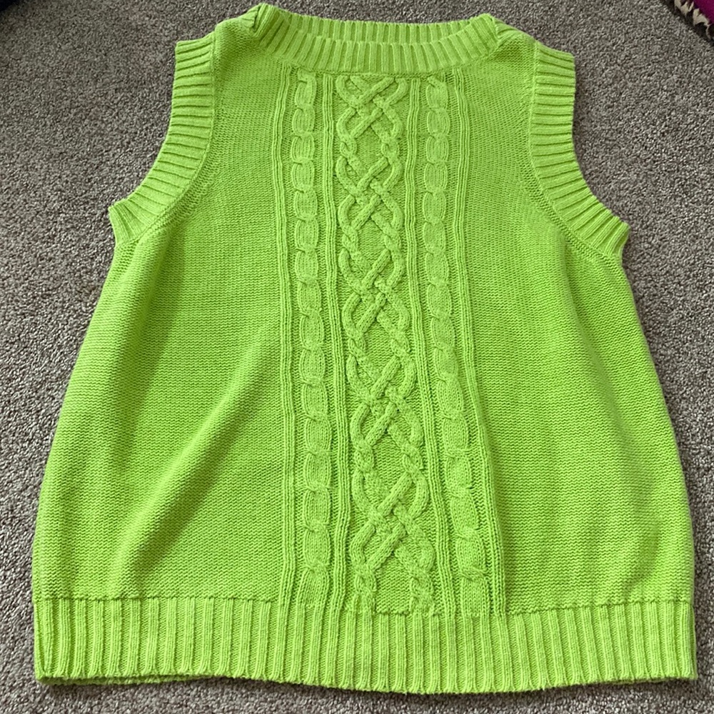Bright green vest, XL